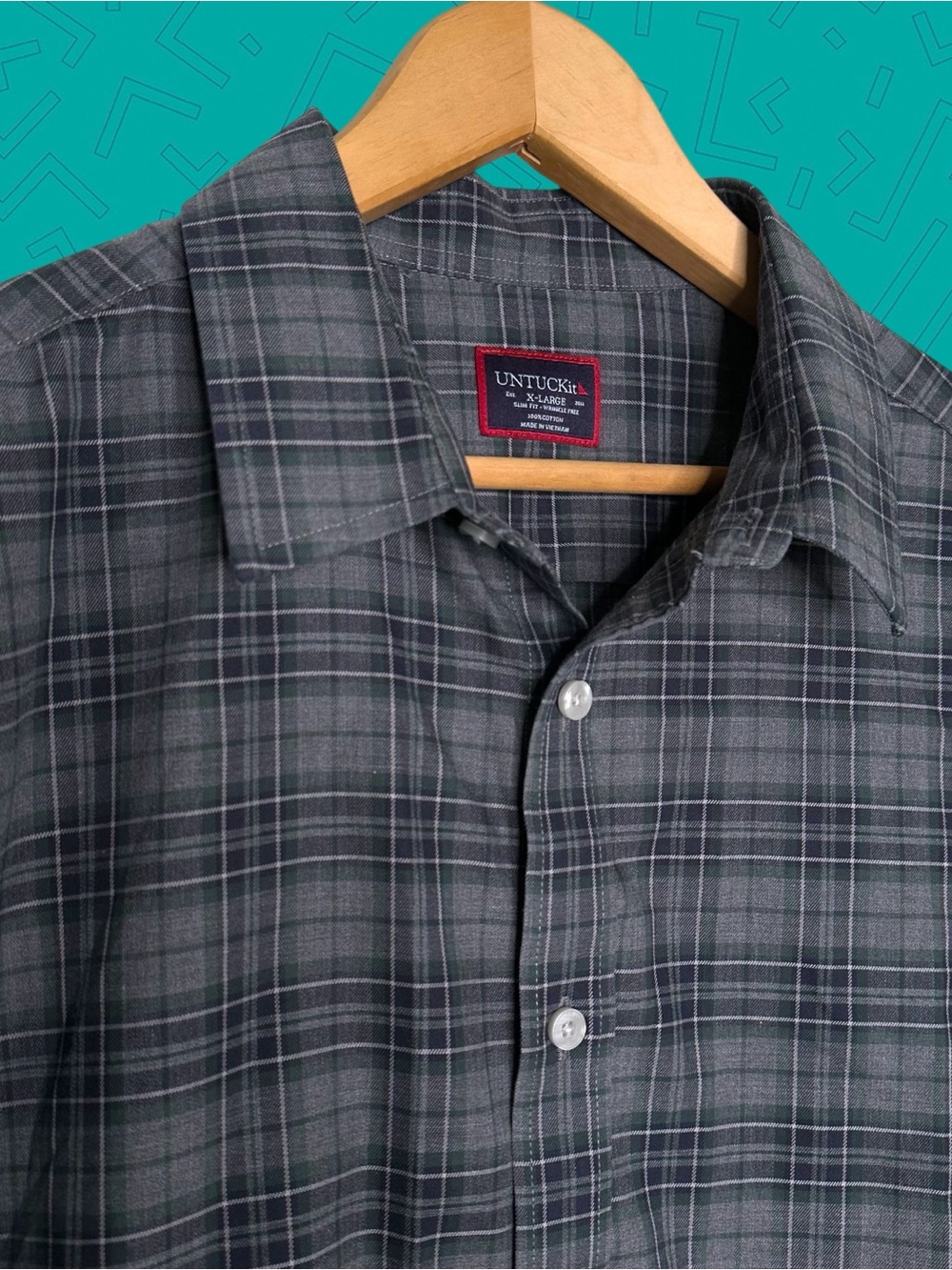 UNTUCKit Plaid Flannel Button Down Shirt